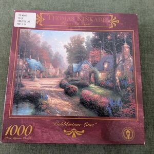 Vintage 1997 Thomas Kinkade Cobblestone Lane 1000 Piece Puzzle 27x20 *BRAND NEW*